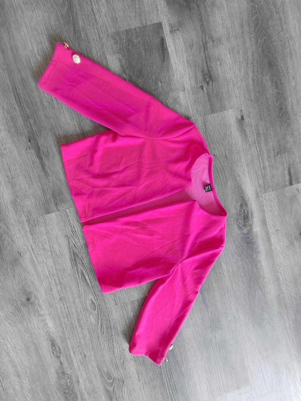 SHEIN pink cropped cardigan